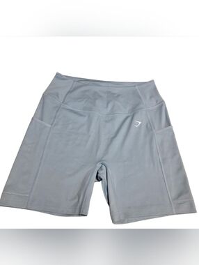 NWOT Gymshark High Waisted Biker Shorts XL Blue w/ Pockets Athletic